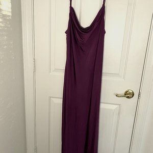 Privacy Please Midi Plum Satin Dress
